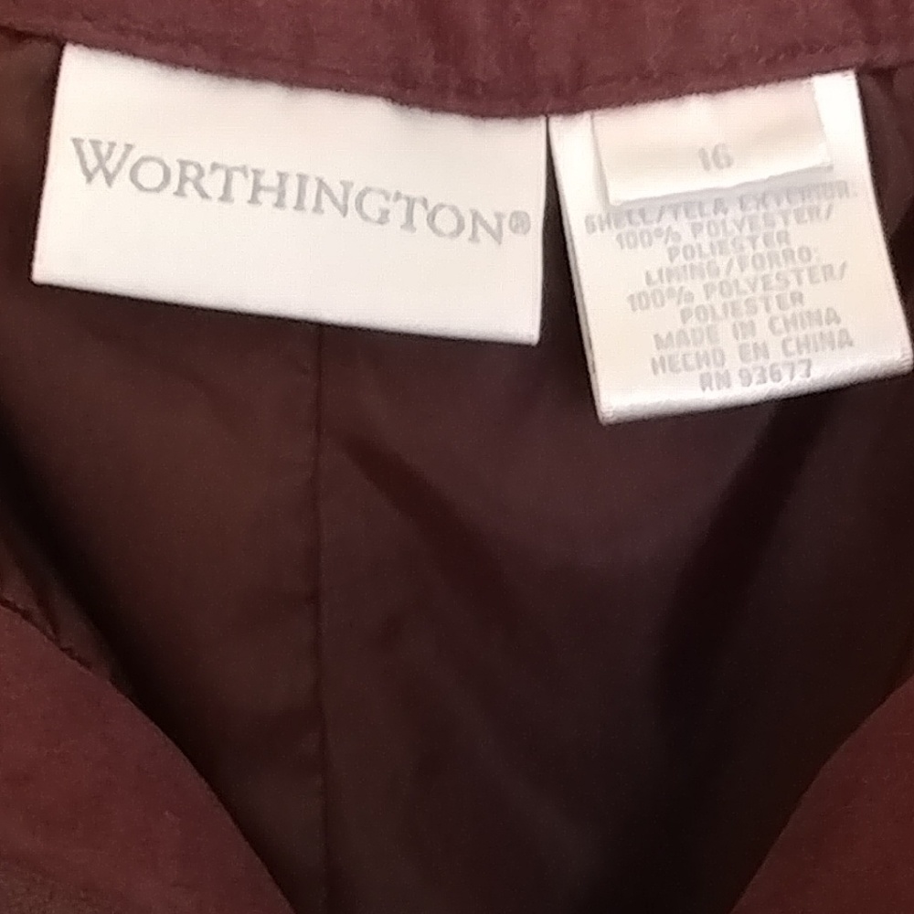 100% polyester slacks ( burgundy Brown)